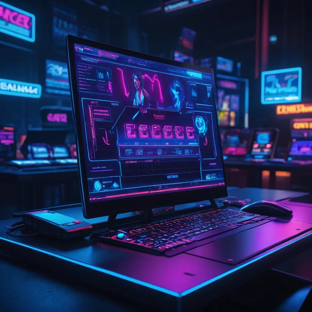 Modern casino software control panel dashboard